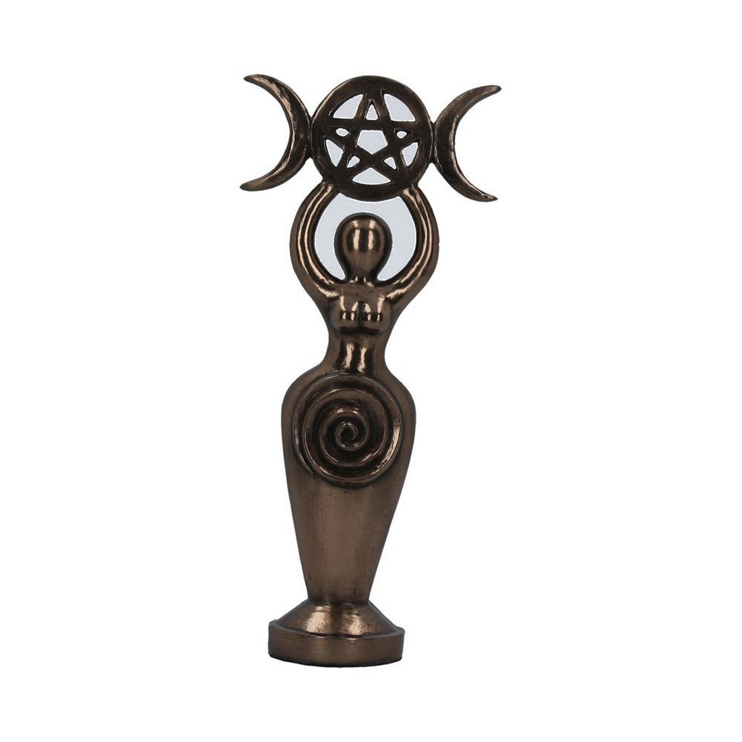 Triple Goddess Figurine Bronzed Wiccan Idol Ornament D4029K8