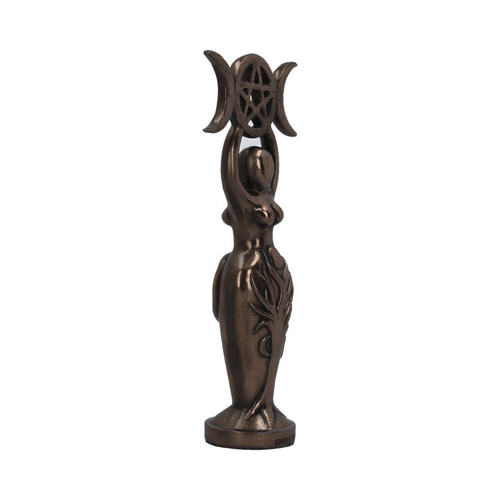 Triple Goddess Figurine Bronzed Wiccan Idol Ornament D4029K8