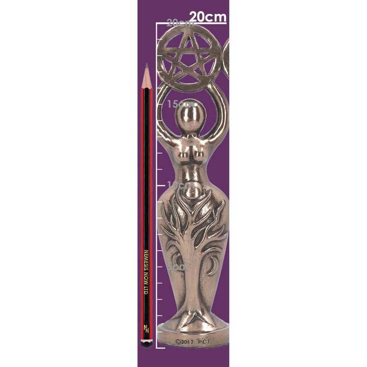 Triple Goddess Figurine Bronzed Wiccan Idol Ornament D4029K8