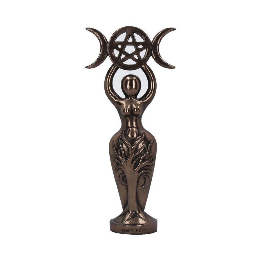 Triple Goddess Figurine Bronzed Wiccan Idol Ornament D4029K8