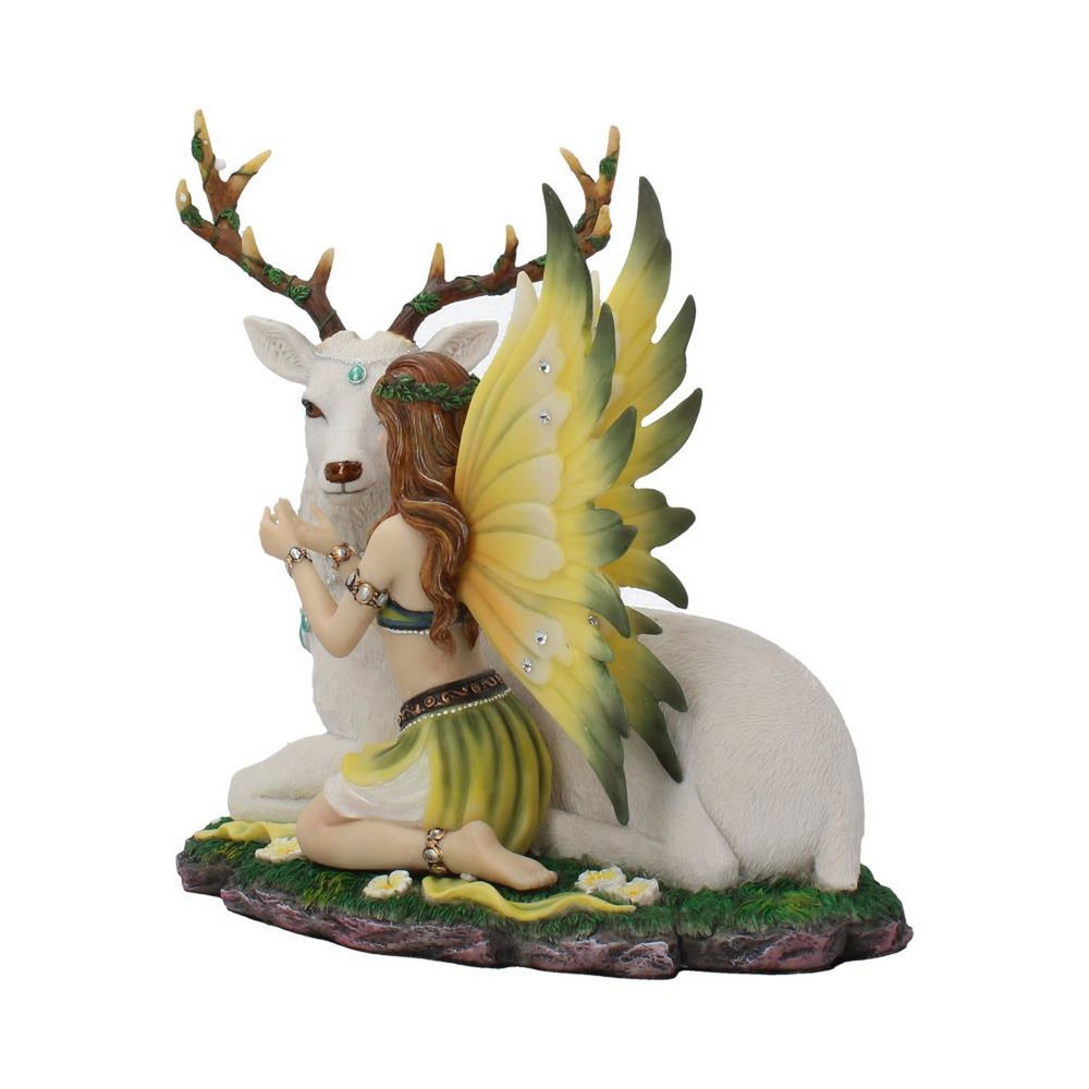 Adoration stag and spring fairy medium figurine D4030K8