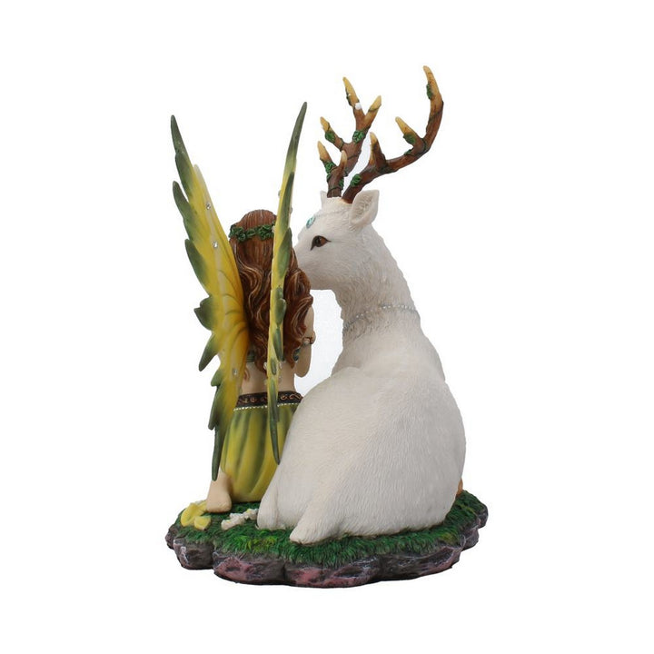 Adoration stag and spring fairy medium figurine D4030K8