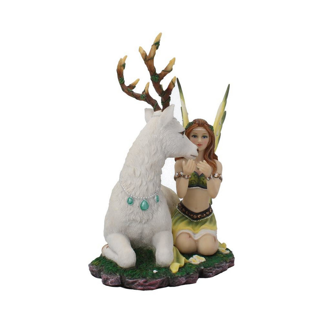 Adoration stag and spring fairy medium figurine D4030K8