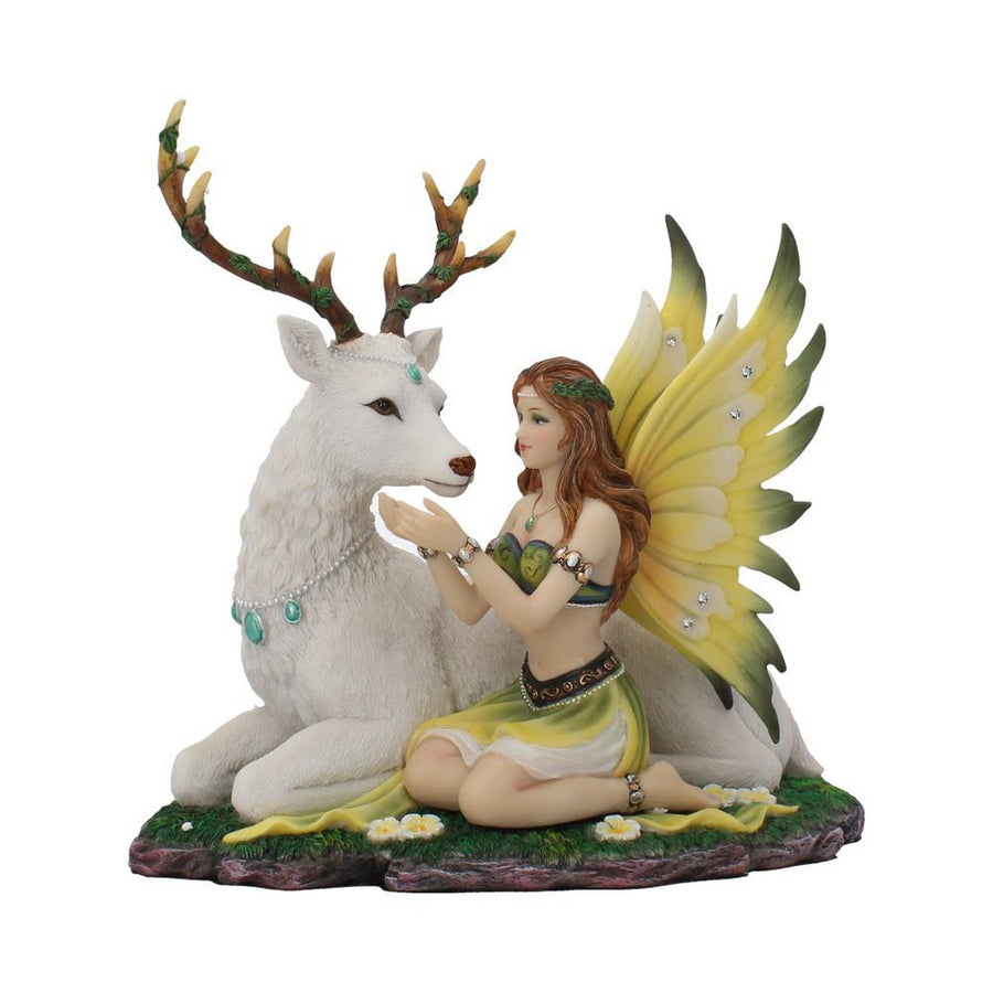 Adoration stag and spring fairy medium figurine D4030K8