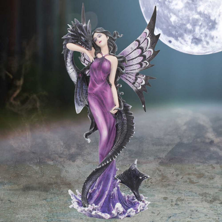 Guardians Embrace Figurine Dark Fairy Dragon Ornament D4277M8