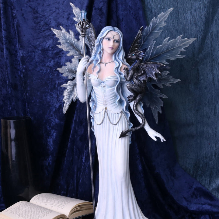 Ice Fairy Figurine With Dragon Companion Adica 57cm D4522N9