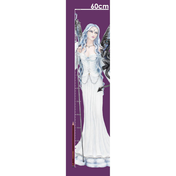 Ice Fairy Figurine With Dragon Companion Adica 57cm D4522N9