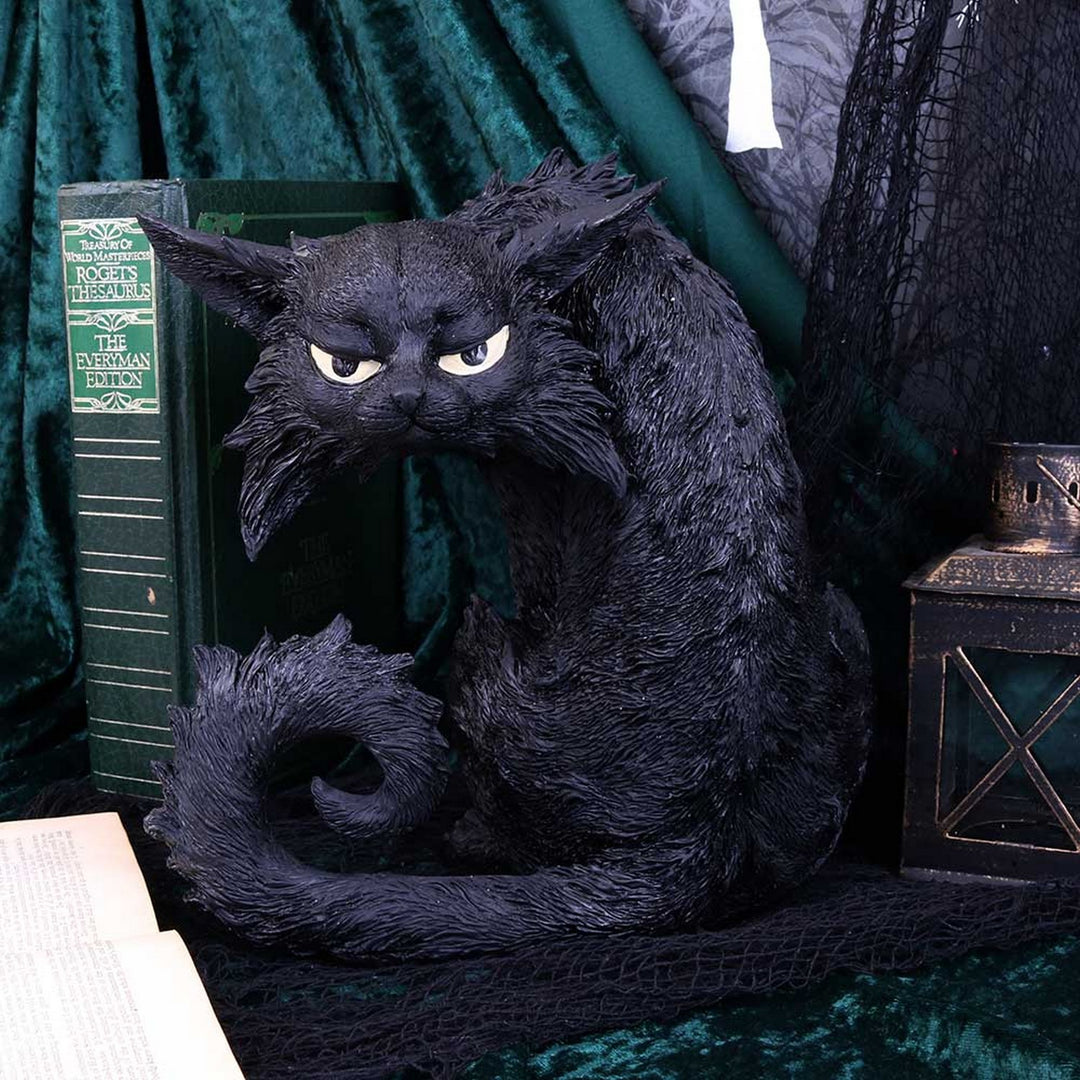 Large Black Cat Witches Familiar Figure Salem 25.5cm D4584N9