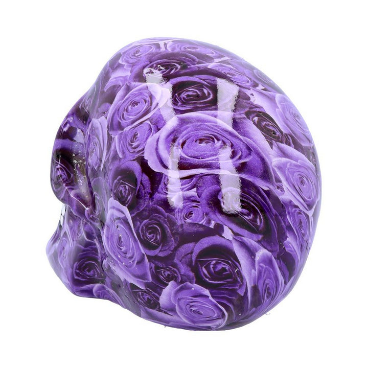 Purple Rose Romance Skull Ornament D4714P9