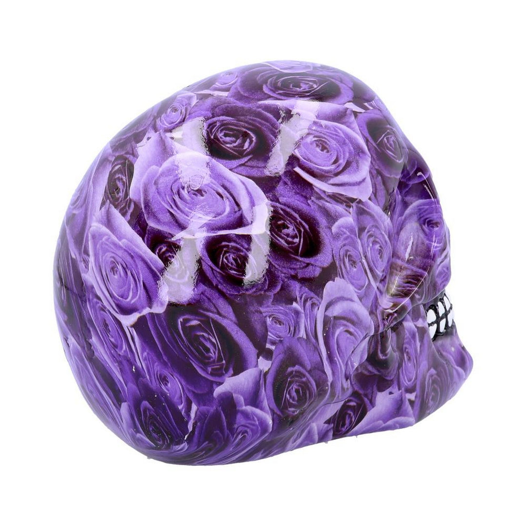 Purple Rose Romance Skull Ornament D4714P9