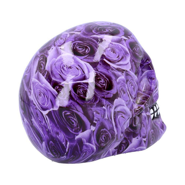 Purple Rose Romance Skull Ornament D4714P9
