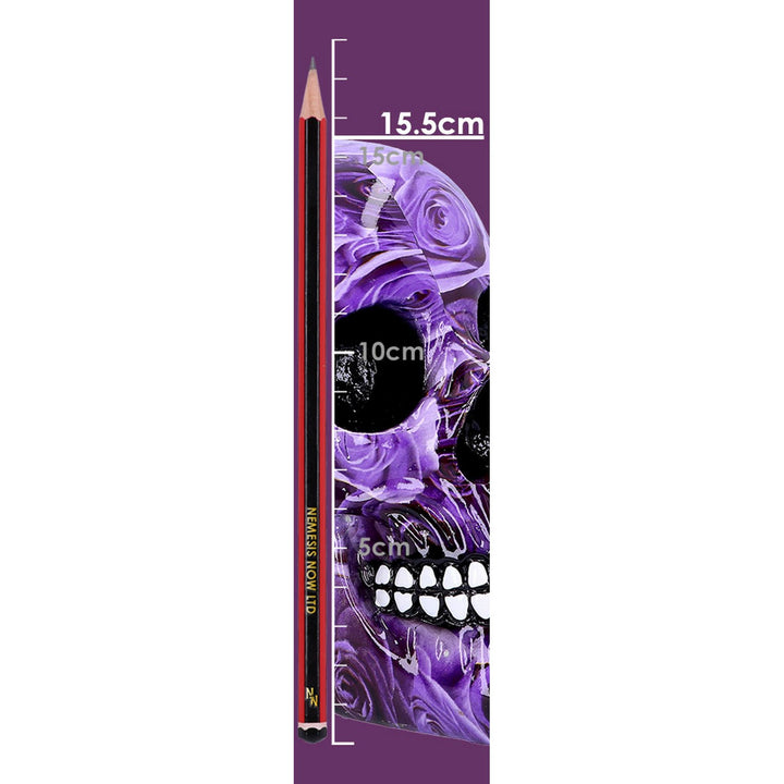 Purple Rose Romance Skull Ornament D4714P9