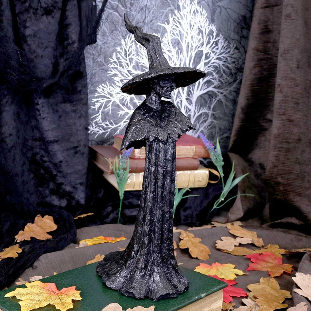 Talyse Black Glittered Forest Witch Ornament D4882P9