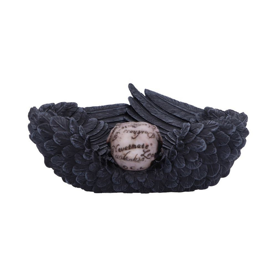 Edgar Allen Poe's Nevermore Raven Skull Trinket Holder Jewellery Dish D4917R0