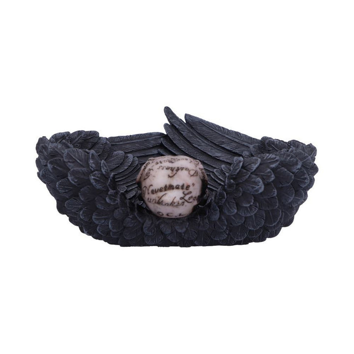 Edgar Allen Poe's Nevermore Raven Skull Trinket Holder Jewellery Dish D4917R0