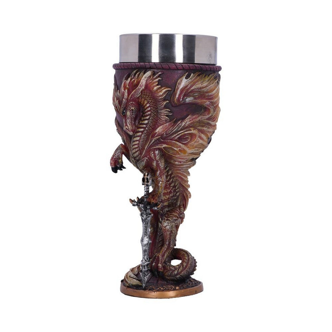Ruth Thompson Flame Blade Red Fire Dragon Goblet Glass D4969R0