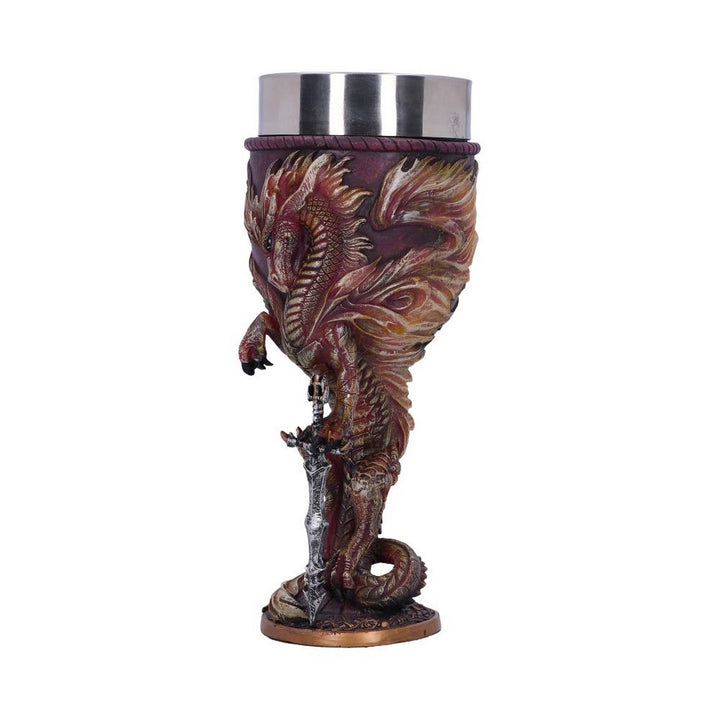 Ruth Thompson Flame Blade Red Fire Dragon Goblet Glass D4969R0