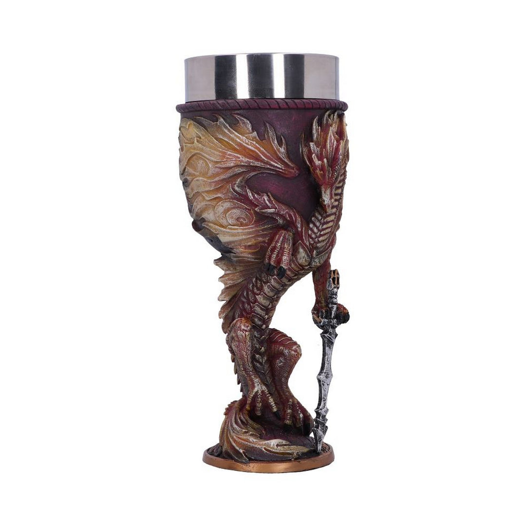 Ruth Thompson Flame Blade Red Fire Dragon Goblet Glass D4969R0