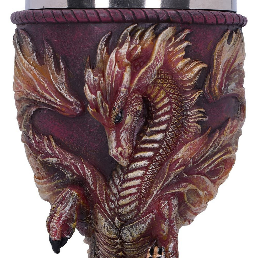 Ruth Thompson Flame Blade Red Fire Dragon Goblet Glass D4969R0