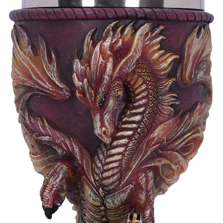 Ruth Thompson Flame Blade Red Fire Dragon Goblet Glass D4969R0