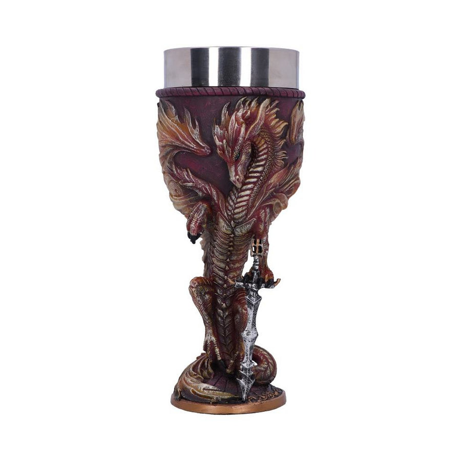 Ruth Thompson Flame Blade Red Fire Dragon Goblet Glass D4969R0