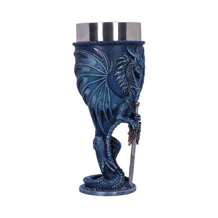 Ruth Thompson Sea Blade Blue Water Dragon Goblet Glass D4970R0