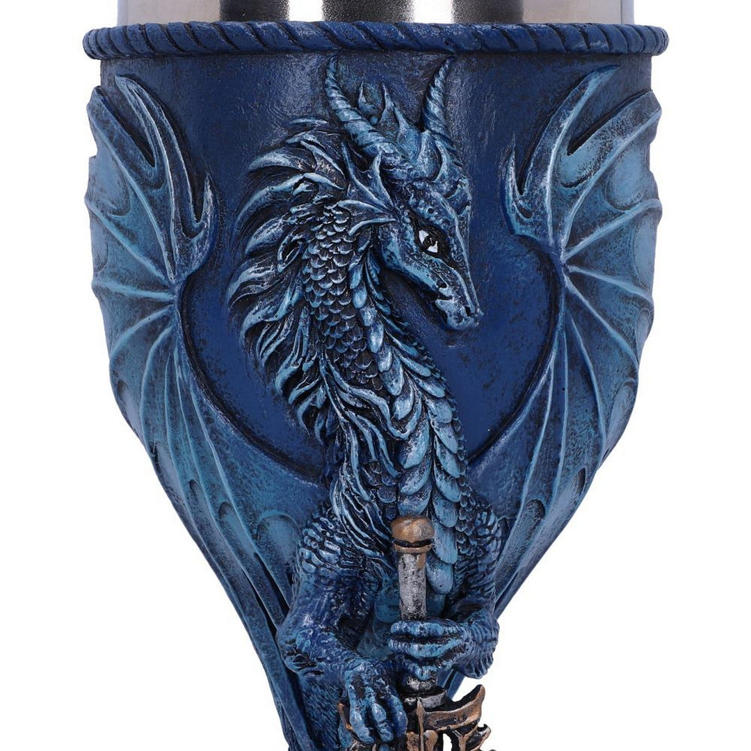 Ruth Thompson Sea Blade Blue Water Dragon Goblet Glass D4970R0
