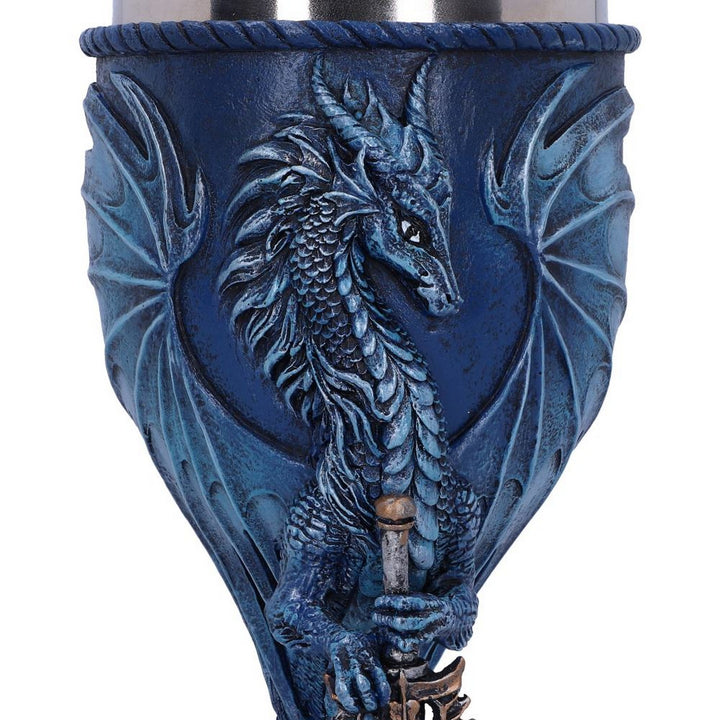 Ruth Thompson Sea Blade Blue Water Dragon Goblet Glass D4970R0