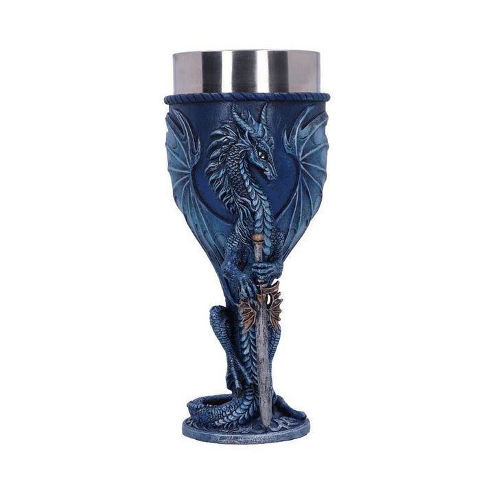Ruth Thompson Sea Blade Blue Water Dragon Goblet Glass D4970R0