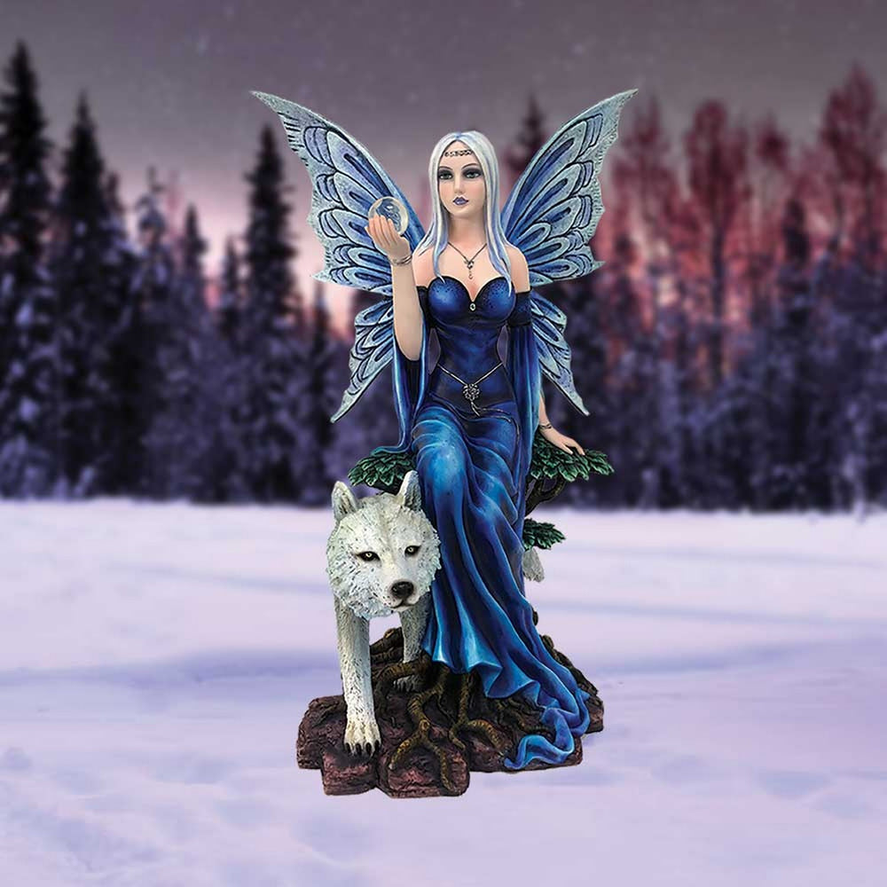 Talanoa Blue Fairy and White Wolf Companion Figurine D4991R0