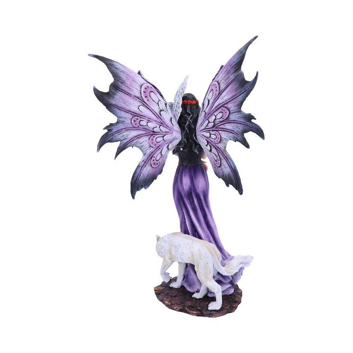 Amethyst Companions Purple Wolf and Owl Fairy Companion Figurine D5123R0