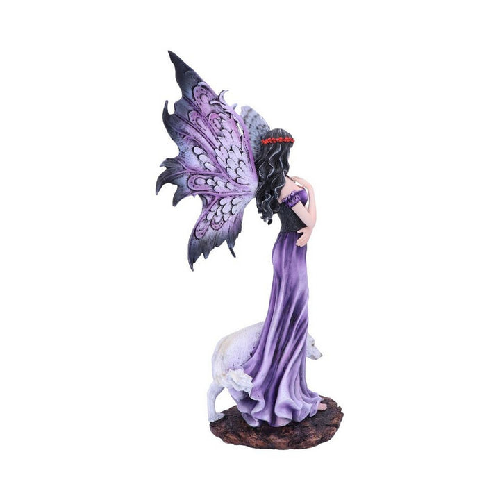 Amethyst Companions Purple Wolf and Owl Fairy Companion Figurine D5123R0