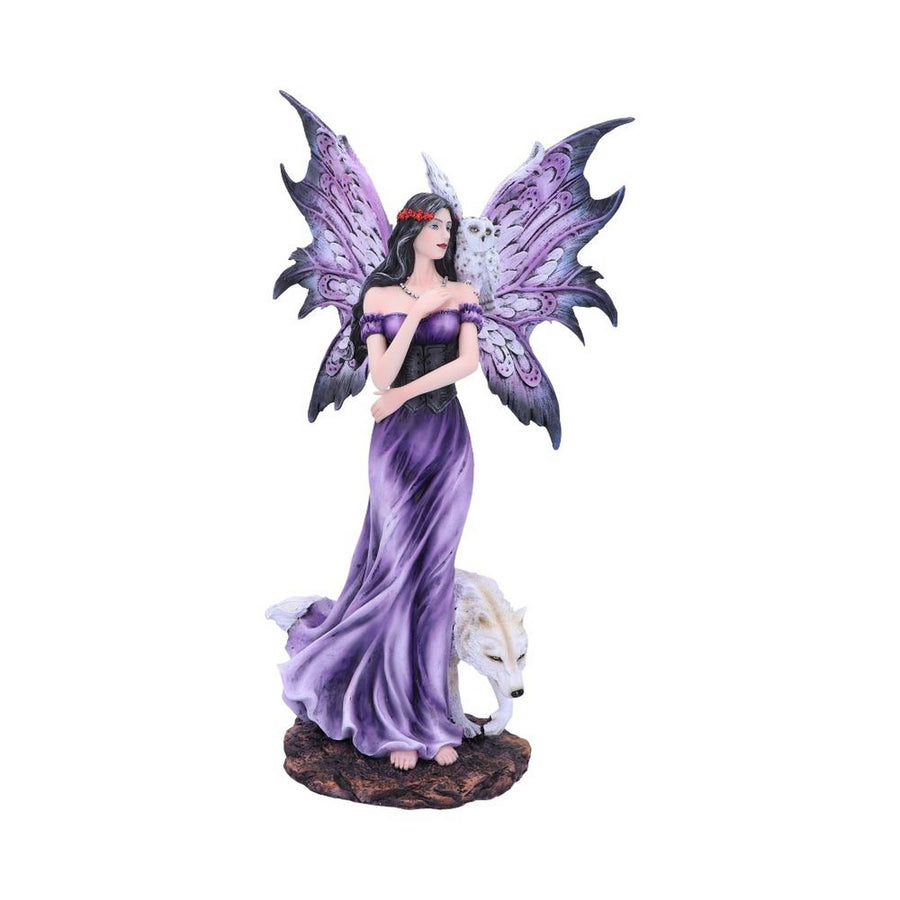 Amethyst Companions Purple Wolf and Owl Fairy Companion Figurine D5123R0