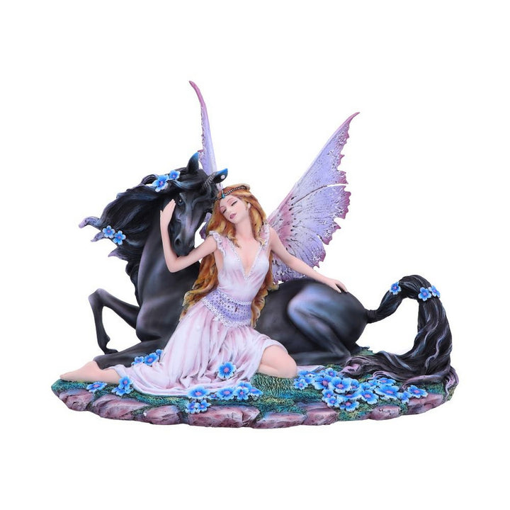 Spirit Bond Purple Pink Unicorn Fairy Companion Figurine D5124R0