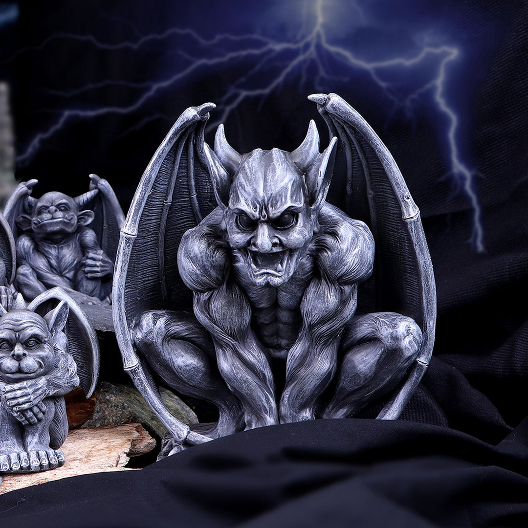 Adalward Dark Black Grotesque Gargoyle Figurine D5321S0