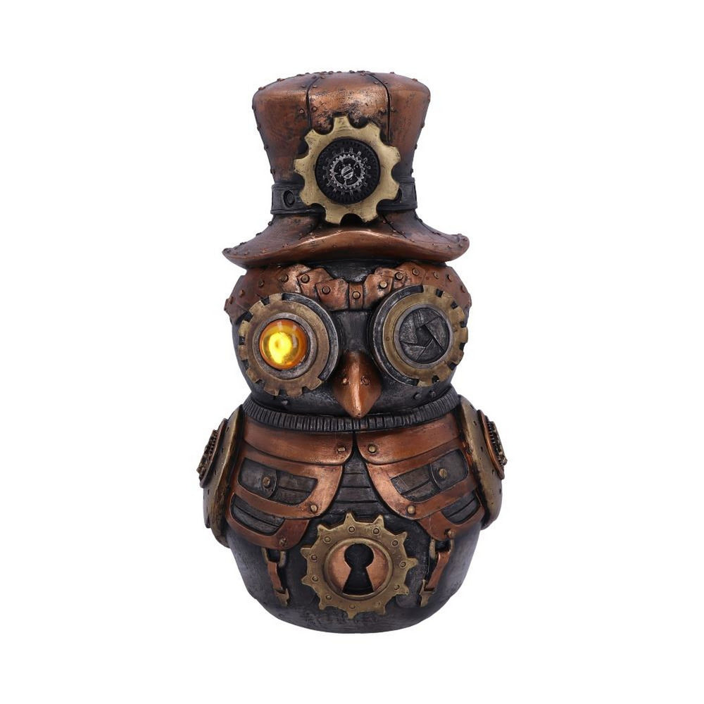 Hootle 22.7cm Steampunk Owl with Top Hat Figurine D5413T1