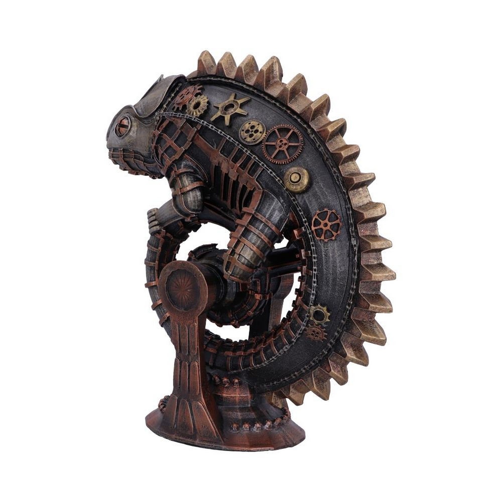 Bronze Mechanical Chameleon Steampunk Lizard Figurine D5537T1