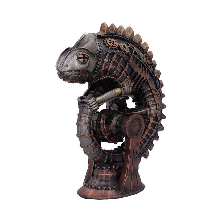 Bronze Mechanical Chameleon Steampunk Lizard Figurine D5537T1