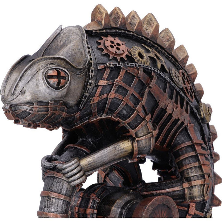 Bronze Mechanical Chameleon Steampunk Lizard Figurine D5537T1