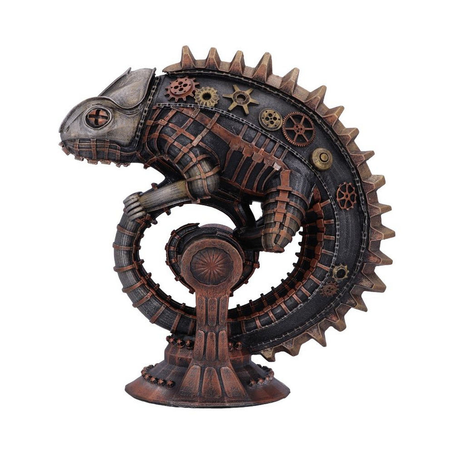Bronze Mechanical Chameleon Steampunk Lizard Figurine D5537T1
