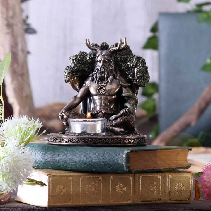 Cernunnos Bronze Tealight Holder 13.5cm D5683U1