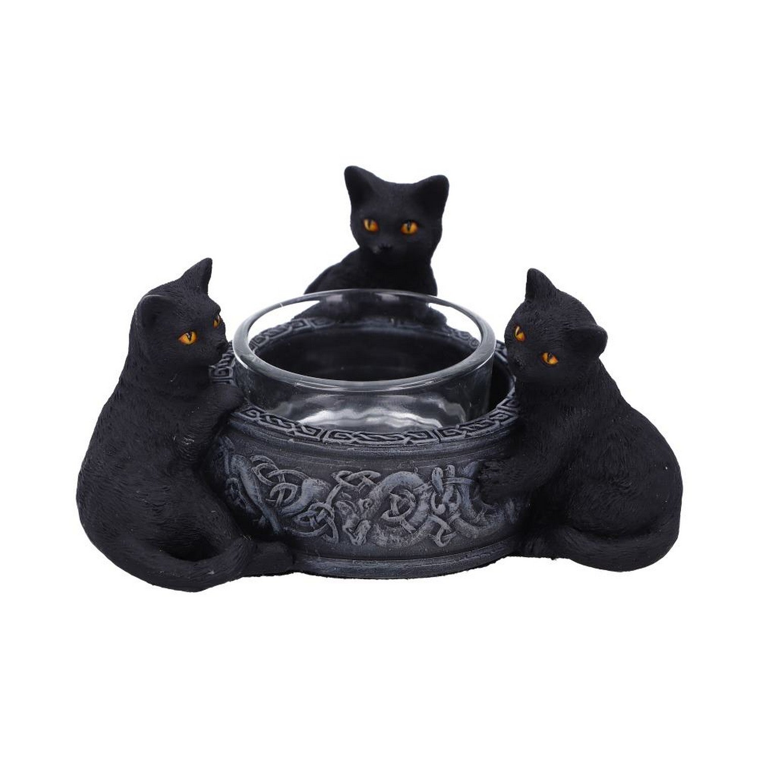 Familiar Trio Cat Tea Light Holder 10cm D5928V2