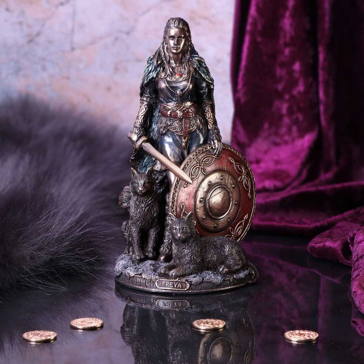 Bronze Freya Goddess of Love Figurine 21cm D6099W2