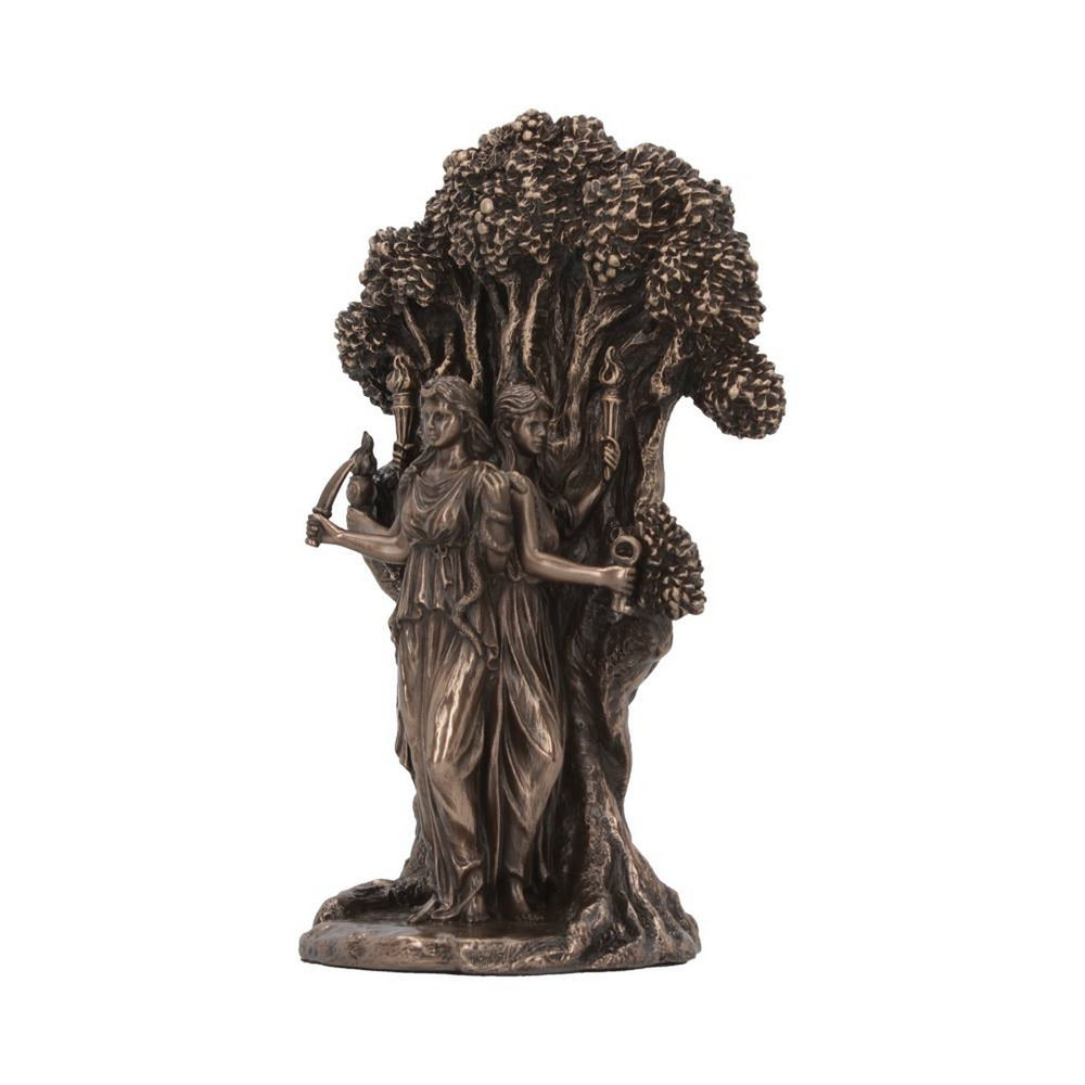 Triple Moon Goddess Hecate Bronze Figurine 18.5cm D6109W2