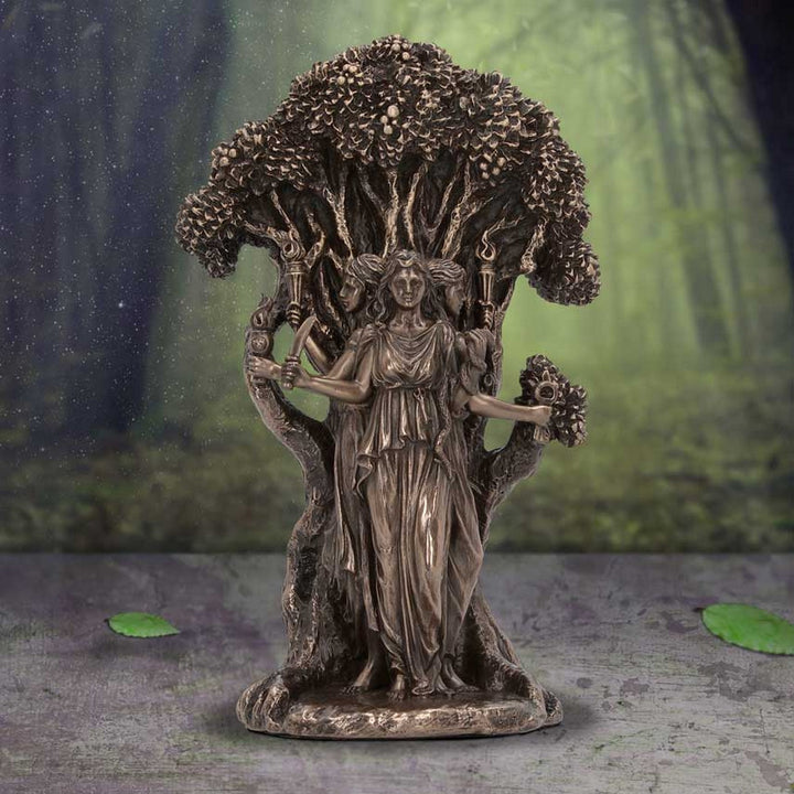 Triple Moon Goddess Hecate Bronze Figurine 18.5cm D6109W2