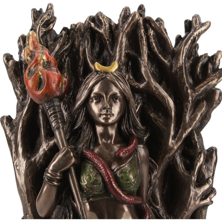 Bronze Hecate Goddess of Magic and Witchcraft Figurine 21cm D6110W2