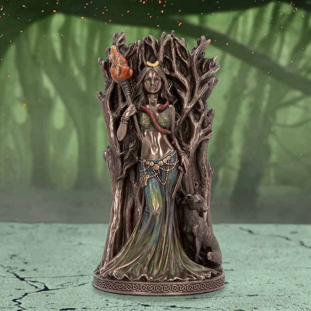 Bronze Hecate Goddess of Magic and Witchcraft Figurine 21cm D6110W2