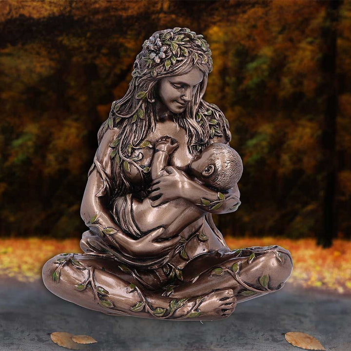 Earth Mother and baby bronze figurine D6557Y3
