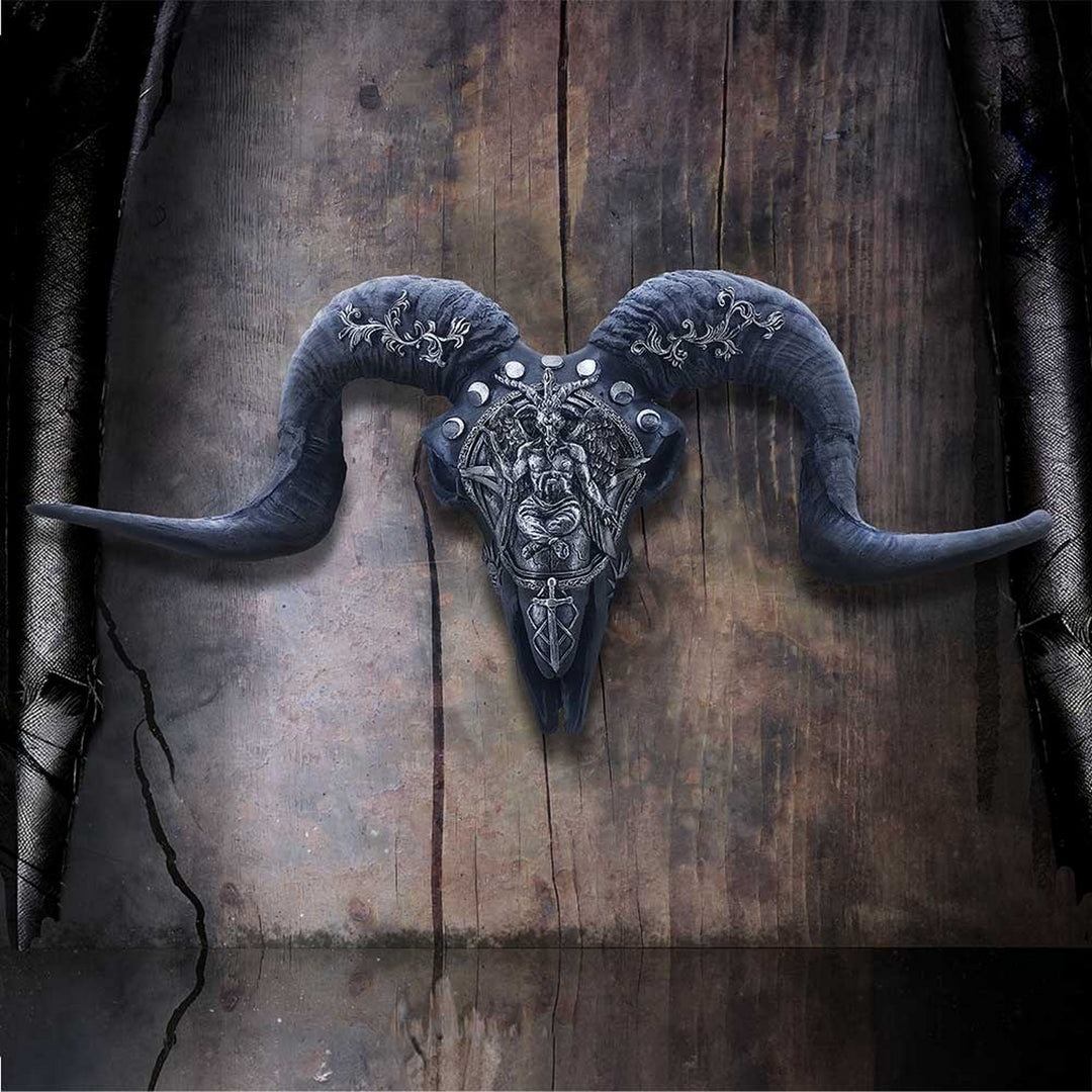 Baphomet's Veneration Skull Wall Plaque 53cm D6721A24