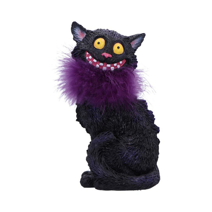 Furgus Black Cat Feather Boa Figurine 19.5cm D6749A24